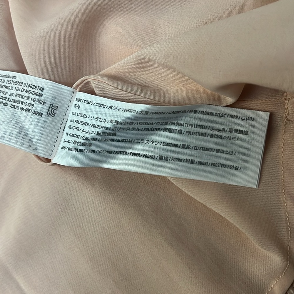 Abercrombie & Fitch Crepe Pleated Mini Dress Size Large Tall - Picture 9 of 9